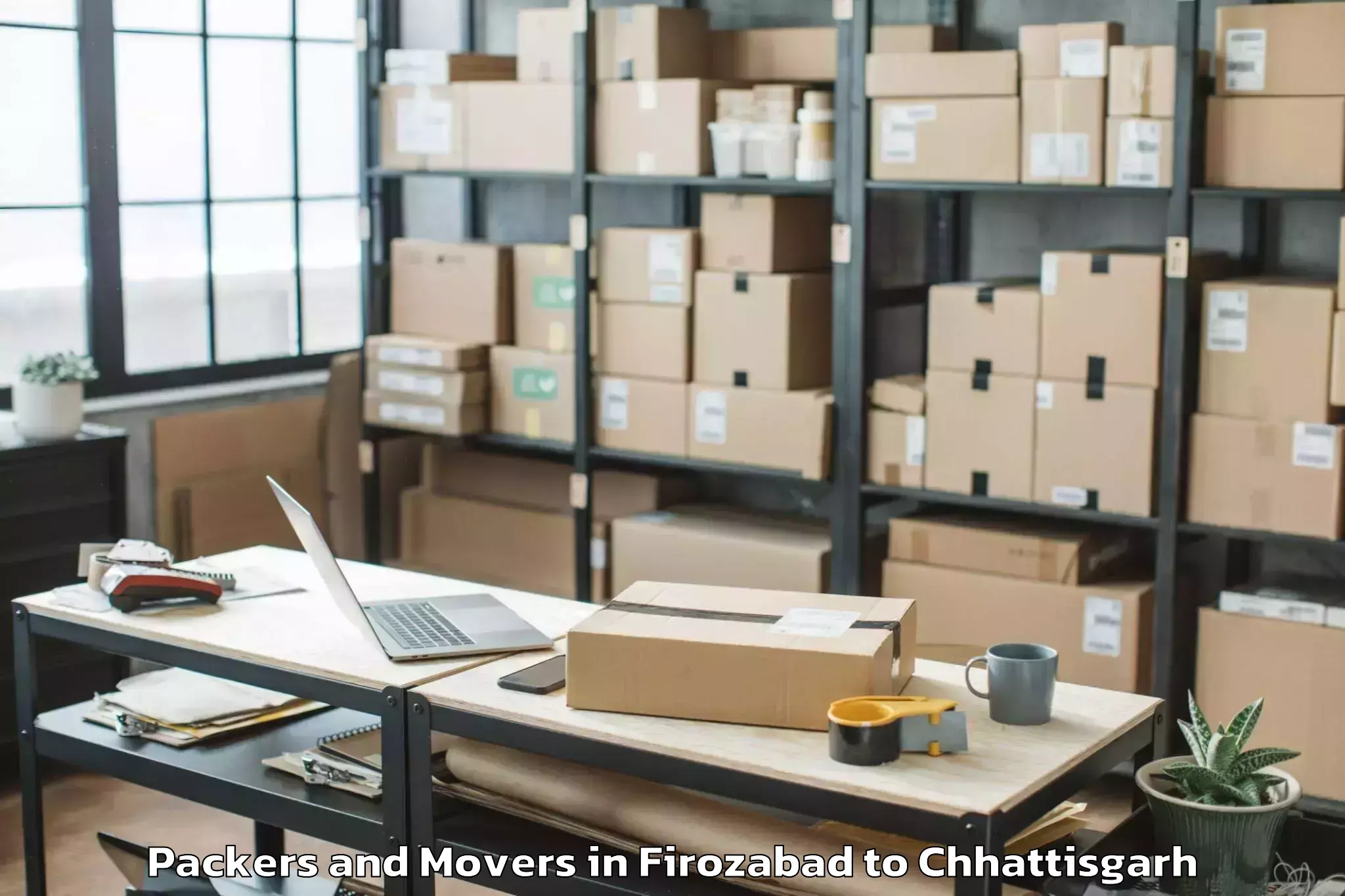 Reliable Firozabad to Kurud Packers And Movers